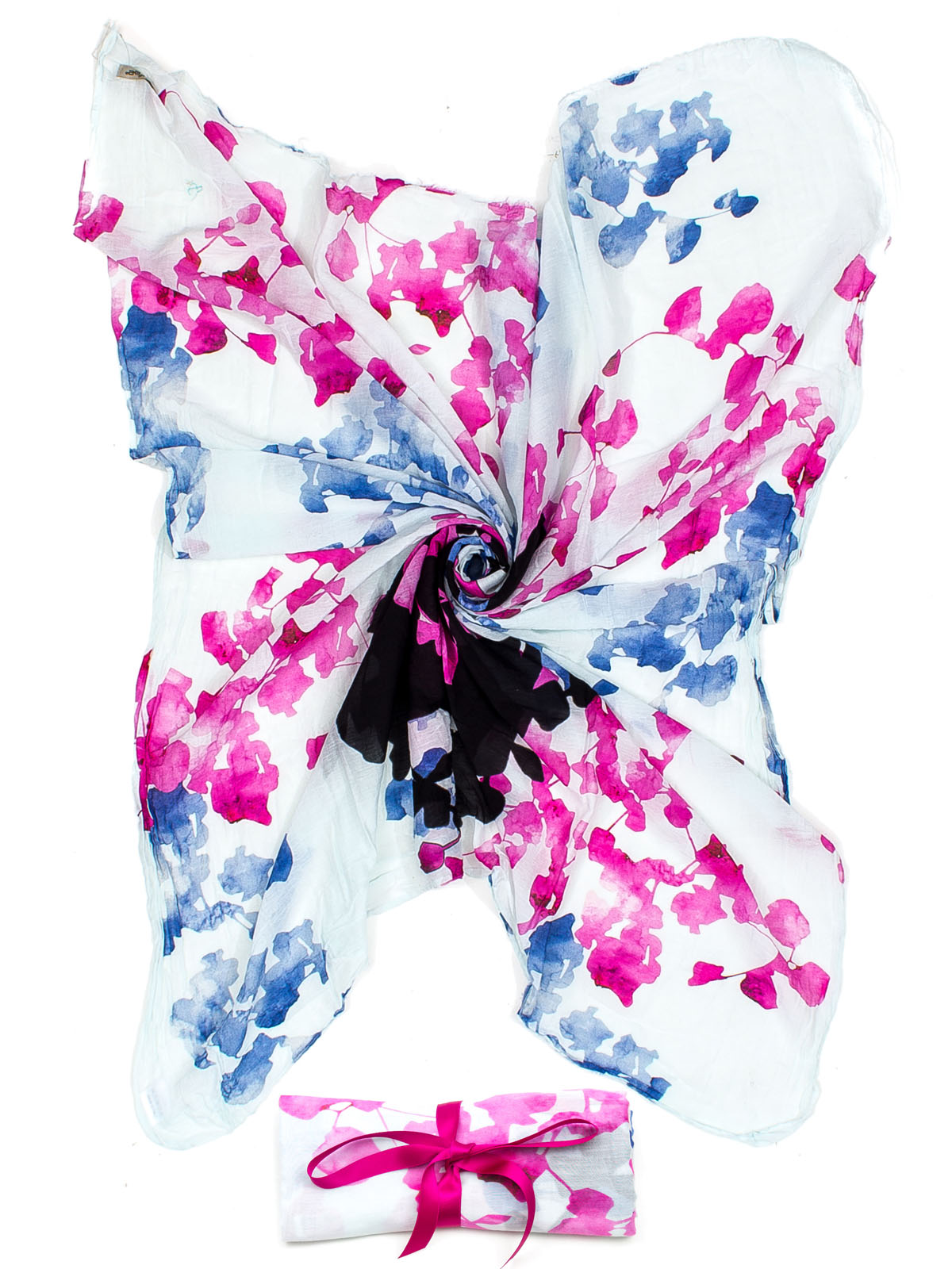 MAXIFOULARD STAMPA DIGITALE SETA 20% COTONE 80% CM 130X130 MADE IN ITALY - ESCA FLOWER
